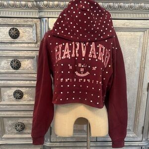 Furst of a kind Harvard Maroon Studded Hoodie
